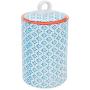 Nicola Spring Tea Coffee and Sugar Canister Storage Jar - Porcelain Orange Print Design