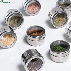 | Storage Bottles & Jars | 12pcs/set Clear Lid Magnetic Spice Tin Jar Stainless Steel Spice Sauce Storage Container Jars Kitchen Condiment Holder Houseware | by HUDITOOLS | 1 PCs