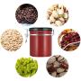 Airscape Coffee Beans Storage Canister Stainless Steel Airtight Coffee Beans Container Storage Canister Can-1.5L(burgundy)