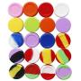 Bassion 20Pcs Non-Stick Food Grade Silicone Wax Dab Containers 5ml Non Stick Wax Oil Multi Use Storage Jars, Assorted Colors