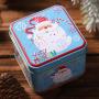 Amosfun Christmas Cookie Box Jar Tinplate Candy Box Storage Containers Christmas Biscuits Tin Can for Christmas New Year Party Favors