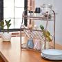 Metal Spice Rack Spice Jars Bottle Holder Storage Organiser Shelf Rack for 3Tier Kitchen Pantry, Cabinet, Counter Top Or Free Standing,a
