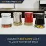 CHEFVANTAGE Glass Kitchen Storage Jar Set for Countertop with Air Tight Container Lid - White