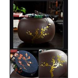 Exquisite Tea tin,Ceramic Sealed Tea storage jars For Spices Coffee Nuts Cereal Gift box-E