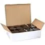 Vivaplex, 12, Amber, 4 oz, Round Glass Jars, with Inner Liners and black Lids