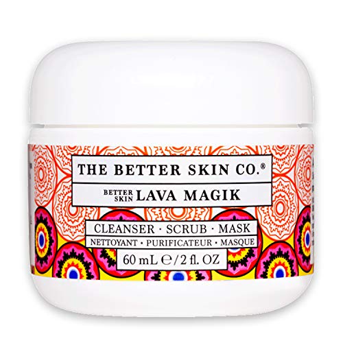 The Better Skin Company | Lava Magik - A Face Cleanser / Face Scrub With French Volcanic Lava that is Pore Cleansing, Blackhead Reducing, Skin Tightening Cream