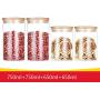 Glas Aufbewahrungsgläser Transparente versiegelte Gläser Honig Aufbewahrungsbox mit Deckel, 4-teiliges Set Bambusdeckel, Durchmesser 8,5 cm, 650 ml + 750 ml.