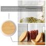 YFY Food Storage Jar - 3 pack Glass Food Storage Jar with Airtight Seal Bamboo Lid - Modern Design Clear Food Storage Canister for Serving Tea, Coffee, Spice and More