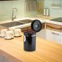Coffee Container Vacuum Sealed, Large Airtight Stainless Steel Coffee Container for Whole Beans/Ground Coffee (Black 1.8L)