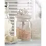 Glass Jars With Lid, Porcelain Ivory Flower Lid With Glass Jar Small For Food