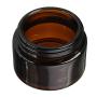 Wresty 4 Pcs Amber Glass Cosmetic Jar Empty Refillable Makeup Sample Comtainer Cosmetic Cream Container Pots With Inner Liners (30g)