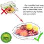 MEOVEE Food Storage Covers - Stretchable, Reusable Plastic Wrap for Produce and Leftover - Best Lids on Glass Bowls, Containers, Plates for Outdoors and Kitchen - 100-Set - 50 x 13-Inch, 50 x 10-Inch