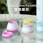 Travel Cream Jars, iKiKin Silicone Small Cosmetic Jars with Sealed Lids, 4 Pieces 20ml, BPA Free, Travel Friendly
