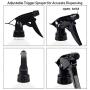 Plastic Spray Bottles 6pcs 16oz Empty Clear Spray Bottle with Black Trigger Sprayers, Adjustable Nozzle, for Cleaning Solutions, Planting, Cooking