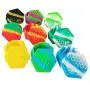 Contenants en silicone SZBS 10 pièces/lot, forme hexagonale Honeycomb, assortis, 26ml, pour stockage de résine, huile de cannabis, concentrate (10)
