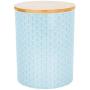 Geometric Design Patterned Porcelain Biscuit Barrel/Canister - Light Blue