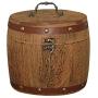 lzndeal Storage Barrel Canister,Tea Bucket,Coffee Bean Canister,Mini Wooden Barrel Canister Storage Box for Tea Leaf Flour Coffee Bean