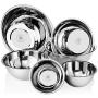 Charlies CKW Premier Stainless Steel Mixing Bowls Set of 6 including 3/4, 1.5, 3, 4, 5, and 8 qt Polished Mirror Finish Nesting Bowls Convenient Cookware for Grilling, Cooking, Baking, Gifts, and more