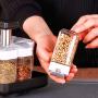 DYFYMX sugar bowl with lid Spice jar, glass jar, jar with lid, spice storage box, glass storage jar oil container for kitchen