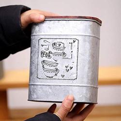 Vintage Metal Square Candy Trinket Tin Storage Box With Wooden Cover Cans Coffee Tea Sugar Seasoning Jewelry Case,Tea
