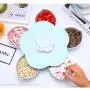 m?kvfa Bloom Rotating Snack Box Flower Design Candy Food Storage Box Jewelry Organizer Dessert Box for Home Living Room (Blue)