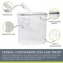Cereal Container Storage Set - 3 Piece Airtight Food Storage Containers. BPA Free Dispenser Storage Container Set with Free Labels & Pen - by Simple Gourmet