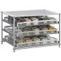 Spice Rack Organizer for Cabinets Storage, Pull Out Spice Drawer Kitchen Organization Containers for 30-60 Glass Bottle, Slide Out Cabinet for Pantry, Makeup, Nail Polish, Medicine, Silver