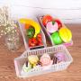Organizer for Fridge Kitchen,2/3/4pcs Multifunctional Space Saver Slide Storage Box Under Shelf Rack Fruit Vegetables Dessert Holder (4pcs)