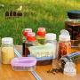 SmartHS 10Pcs Compact Outdoor Spice-Jars Organizer Containers Set Kitchen Utensil Storage with Storage Bag for BBQ, Camping, Hiking