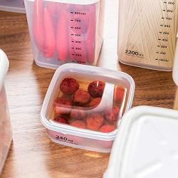 5 Volumes Plastic Sealed Cans Kitchen Storage Box Transparent Food Canister Keep Fresh Clear Container Jar,B