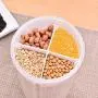 Ruipunuosi Multi-function Grain Food Storage Box Dried Grains Container Tank Bottles Kitchen Plastic Clear Jar Food Preservation Fresh Transparent Grid Sealed Cans