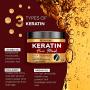 Keratin Hair Treatment - Repairs Dry & Damaged Hair - Professional Keratin Complex with Vitamin E - Aloe Vera - Avocado Oil - Moisturizing Anti Frizz Hair Mask - Keratin Hair Mask Deep Conditioner - Made in USA