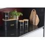 Typhoon Otto Tea, Coffee and Sugar Storage Canister with Bamboo Lid, Set of 3, Black, 1 Litre