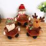 Fabal Christmas Candy Storage Basket Decoration Santa Claus Storage Basket Gift (18x18CM, C)