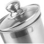 Vencer 3 Piece Set Large Sized 64oz,1.9L Each,304 Stainless Steel Canister Set with Glass Lids, Coffee, Tea, Sugar, Flour Canister for Kitchen