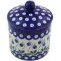 Polish Pottery 5?-inch Jar with Lid made by Ceramika Artystyczna (Bleeding Heart Peacock Theme) + Certificate of Authenticity