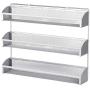 Bextsware 2 Pack Spice Rack Organizer, 3 Tier Counter-top Stand or Wall Mounted Storage Rack Hanging Shelf for Kitchen Cabinet, Cupboard, Pantry Door or Bathroom Shower Cosmetic - Chrome (3 Tier)