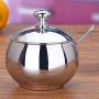 LQQGXLCondiment bottle, jar condiment storage box Spice jar stainless steel sauce tank storage container set kitchen spice storage box
