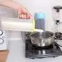 Multifunktionale Spaghetti-Box Besteck-Nudelsortierbox mit Essstäbchobox aus Kunststoff, Grün