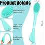 5 Pieces Double-Ended Silicone Face Mask Brush Silicone Mask Applicator Brush Facial Mud Mask Brush Soft Silicone Facial Cleanser Brush Cosmetic Beauty Tool for Mask Cream Lotion, 5 Colors