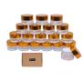Pinklife 5g Glass Jar Cosmetic Containers 19 pcs Refillable Round Makeup Pots Lip Blam Cream Sample Jars Bottles With Gold Lids