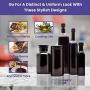 Infinity Jars Kitchen Glass Jar Variety Set: 250 ml Oil Bottle, 1 L Oil Bottle, 500 ml Long Neck Bottle, 1 L Screw Top Jar and 1 L Apothecary Jar