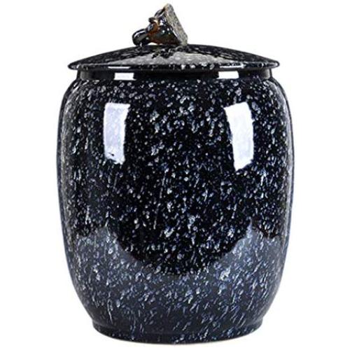 Keramikbehälter für Wohnaccessoires, Restaurant, Tee und Aufbewahrung – Küchen-Tee-Aufbewahrungsbehälter, Fassungsvermögen 2,5 kg, dekorative Accessoires (Farbe: Klar, Größe: 38x42x22cm)