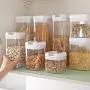 1Pcs Kitchen Refrigerator Noodle Box Draw Cereal Container Lid Plastic Container Food Storage Crisper Kitchen Storage Jars,0.4L Round 1Pcs Kitchen Refrigerator Noodle Box Draw Cereal Container Lid Plastic Container Food Storage Crisper Kitchen Storage Jars,0.4L Round