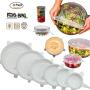 Wiederverwendbare Silikon-Lebensmittelbehälter & Silikon-Stretch-Beutel [Set of 11] | Ziplock-Beutel | Luftdicht, Dicht, Geschirrspülergeeignet, Mikrowellengeeignet | Ideal für Sandwiches, Obst, Fleisch, Mittagessen | Food Huggers