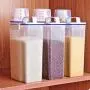 Réservoir à Riz AOLVO 2kg, 3 Pièces Contenants Airtight pour Céréales/Riz, Cylindre de Rangement en Graines Épais Transparent avec Bouchon et Tasse Mesurante (3 pièces) Réservoir à Riz AOLVO 2kg, 3 Pièces Contenants Airtight pour Céréales/Riz, Cylindre de Rangement en Graines Épais Transparent avec Bouchon et Tasse Mesurante (3 pièces)