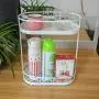 ZGFY 2er Schicht Lebensmittelaufbewahrungskasten für Schränke, Speisekammer, Kühlschrank, Schreibtisch Organizer für Gewürze, Condiments, Backzutaten - Pink