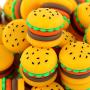 25-Pack 5ml Silicone Concentrate Container Non Stick Food Grade Hamburger Design Wax Storage Jar for Multi Use