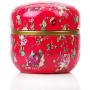 HUANGMENG Tea Caddies HOOMIN Tea Box Tea Jar Storage Holder Tea Caddies Matcha Container Mini Coffee Powder Organizer Cans Multifunction Round Metal, Color:Flowery HUANGMENG