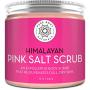 Pure Body Naturals Himalayan Salt Scrub, 12 ounces | Natural Face, Body, Hand, Foot and Skin Exfoliator | Facial Exfoliating Pink Salt with Sweet Almond Oil, Jojoba Oil, Vitamin E, and Aloe Vera
